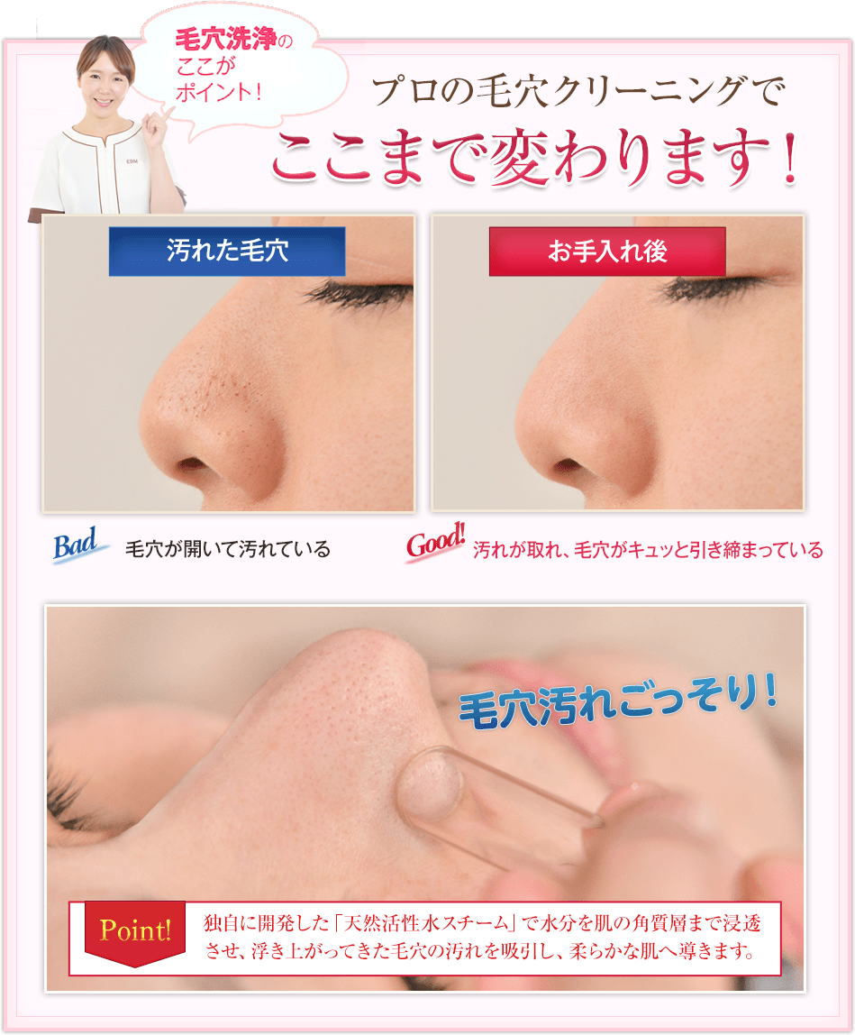 毛穴洗浄のここがポイント